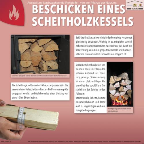 Abteilung 6: Beschicken eines Scheitholzkessels